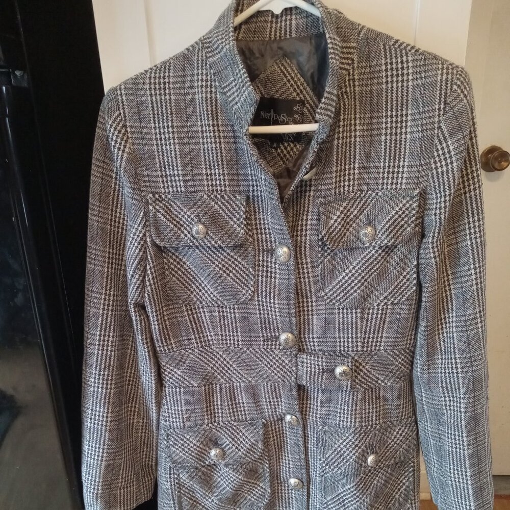 Nice Poster- Light plaid coat - S